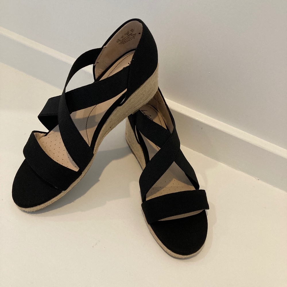 LifeStride Women's Siesta Wedge Espadrille  - Black - NWOT - Size 10 - Picture 3 of 5